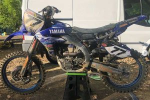 Sport - Motocross - La Yamaha di Lupino distrutta dopo la caduta a Faenza