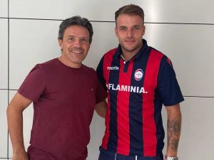 Sport - Calcio - Flaminia Civita Castellana - Jacopo Sciamanna e il presidente Francesco Bravini