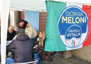 Il gazebo di Fratelli d'Italia