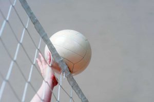 Un'azione di pallavolo