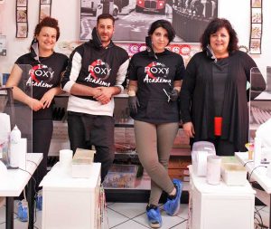 Viterbo - Il team del Roxy nail store