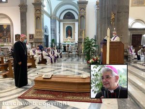 Viterbo - I funerali di Lorenzo Chiarinelli - Nel riquadro Lorenzo Chiarinelli