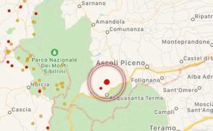 Terremoto nell'Ascolano, scossa di magnitudo 3,1
