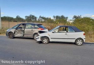 Montefiascone - L'incidente in via Fiordini