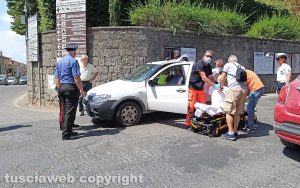Montefiascone - L'incidente in via Dante Alighieri