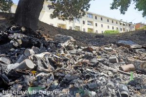 Viterbo - La discarica di Riello dopo l'incendio