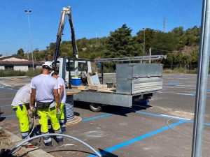 Viterbo - I lavori in strada Freddano
