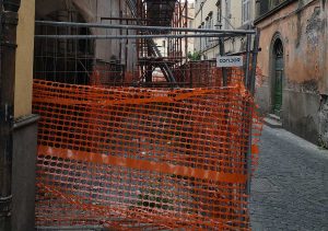 Viterbo - Lavori tra via Cardinal La Fontaine e via del Gonfalone