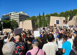 La manifestazione a Madrid