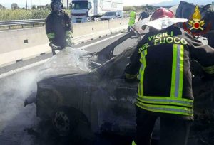 L'intervento dei vigili del fuoco