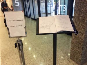 Roma - Test in aeroporto - I ringraziamenti dei viaggiatori