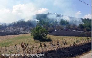 Graffignano - Incendio in località Corniole