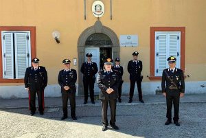 Il generale Ciro D'Angelo in visita alla stazione carabinieri forestali Vetralla