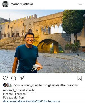 Gianni Morandi a piazza San Lorenzo