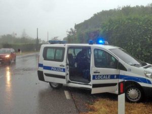 Viterbo - Incidente sulla Cimina - La polizia locale sul posto