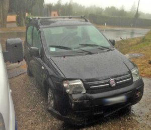 Viterbo - Incidente sulla Cimina - La panda finita fuori strada