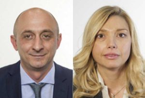 I deputati leghisti Andrea Dara e Elena Morelli
