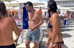 Il battibecco sulla spiaggia tra Veronica Proserpio e Matteo Salvini