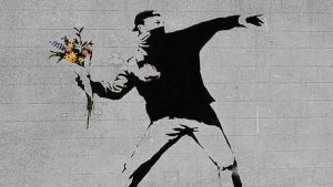 Bansky, The flower thrower