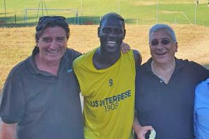 Sport - Calcio - Viterbese - Giovanni Esposito con Marco Romano e Mamadou Tounkara