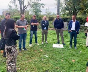 Viterbo - Il sopralluogo di Fratelli d'Italia dopo la tromba d'aria