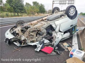 Viterbo - L'incidente sulla Superstrada