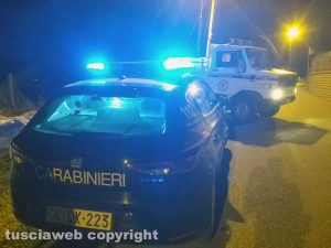 Montefiascone - Principio d'incendio in via Pelucche - L'intervento dei carabinieri e della protezione civile
