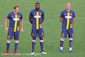 Sport - Calcio - Viterbese - Da sinistra: Baschirotto, Mbende e Markic