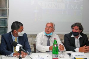 Sport - Calcio - Viterbese - Da sinistra: Barili, Romano ed Esposito