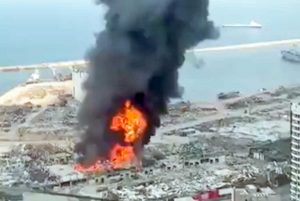 L'incendio al porto di Beirut
