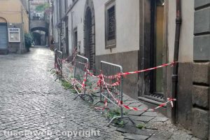 Viterbo - Le transenne in via del Giglio