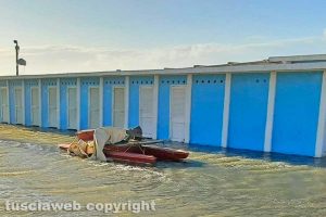 Tarquinia - Violenta mareggiata e forte vento