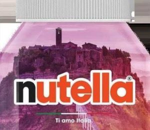 Civita di Bagnoregio sui vasetti della Nutella