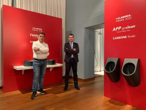 Il sindaco Giampieri in visita alle aziende ceramiche di Civita Castellana durante la settimana del design di Milano