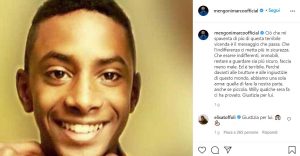 Il post di Marco Mengoni su Willy Monteiro Duarte