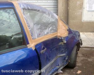 Viterbo - L'auto sequestrata da parte della polizia locale