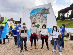 Roma - La protesta degli infermieri del Mni