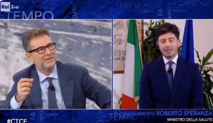 Fabio Fazio e Roberto Speranza