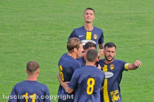 Sport - Calcio - Viterbese - L'esultanza dei gialloblù