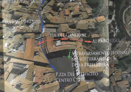Viterbo - Il progetto per il collegamento con via del Ganfione