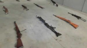 Le armi sequestrate