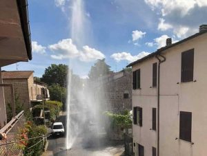Rottura dell'acquedotto
