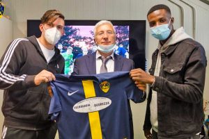 Sport - Calcio - Viterbese - Il presidente Romano con Besea e Cappelluzzo