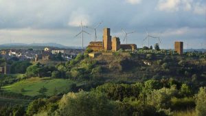 Il rendering dell'impatto dell'impianto eolico a Tuscania