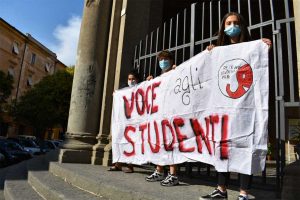 Una manifestazione della Rete degli studenti medi di Viterbo