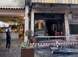 Uno dei bar di Padova dati alle fiamme