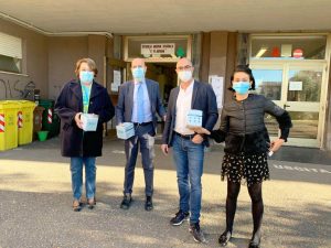 Civitavecchia - Il sindaco Ernesto Tedesco, il consigliere comunale Mirko Mecozzi, l’assessora alla Pubblica istruzione Simona Galizia