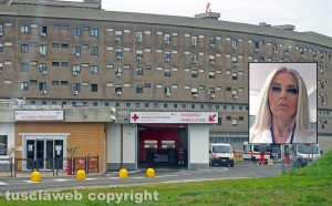 Viterbo - Pronto soccorso di Belcolle - Nel riquadro: Il primario Lorena Cipollone