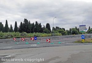 Viterbo - La tangenziale chiusa