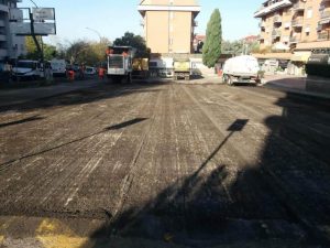 Viterbo - I lavori in via Carlo Cattaneo